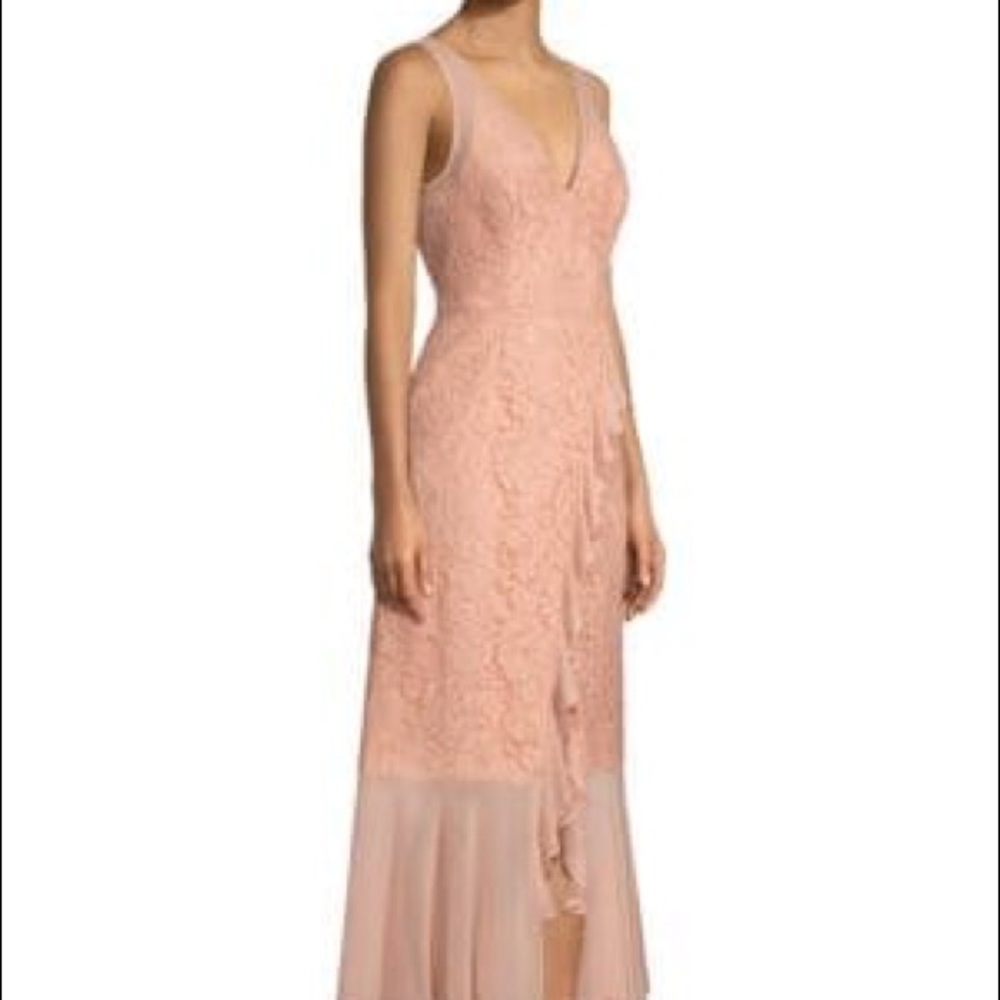 Aidan Mattox Women's Chiffon-trimmed Lace Dress